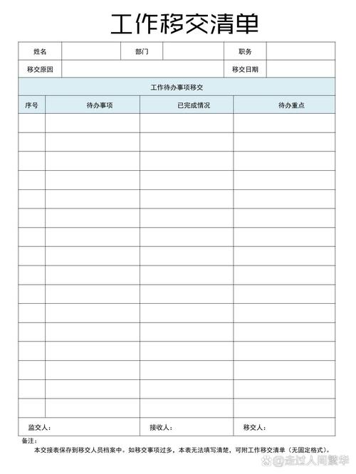  工作交接