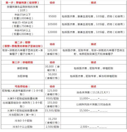 国内试管婴儿费用