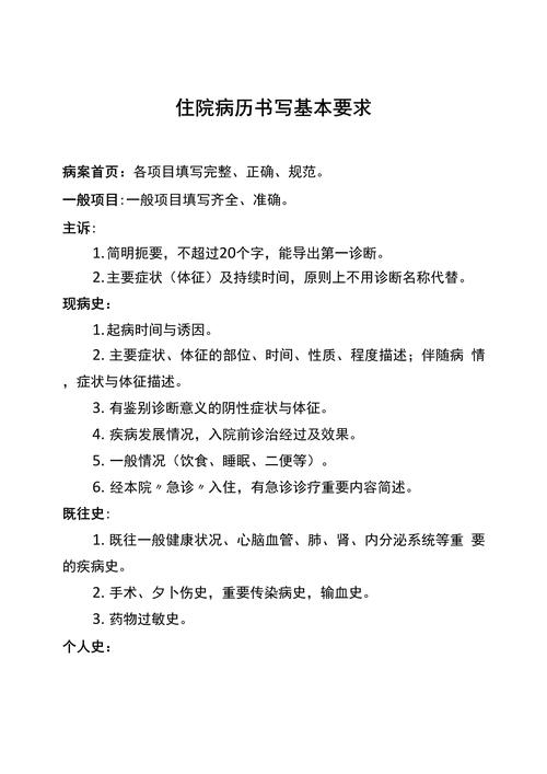 住院要求