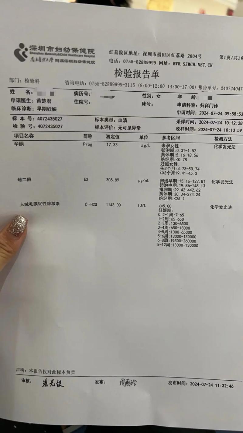 怀孕血值